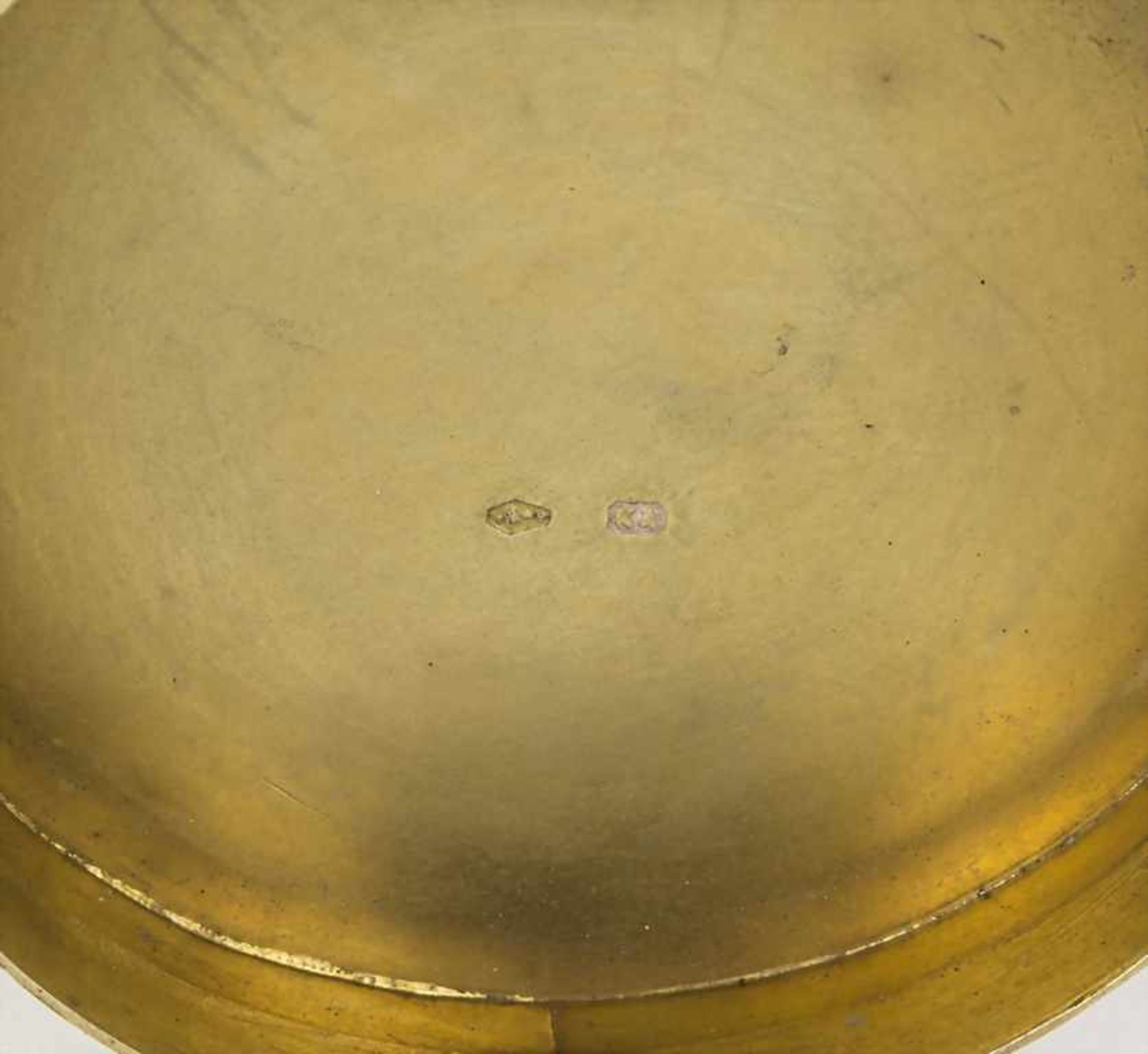 Golddose, A golden case, Wien/Vienna, um 1900 Material: GG 14 Kt, Punzierung: Herstellermarken K.A., - Bild 3 aus 3