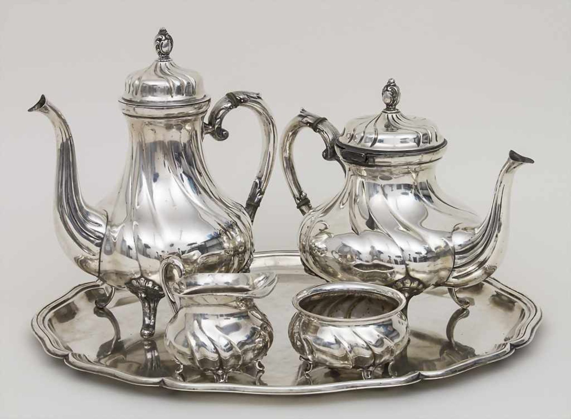 5-teiliger Kaffee- und Teekern / A silver set, Wilkens & Söhne, 20. Jh. Bestehend aus 1 Kaffeekanne,