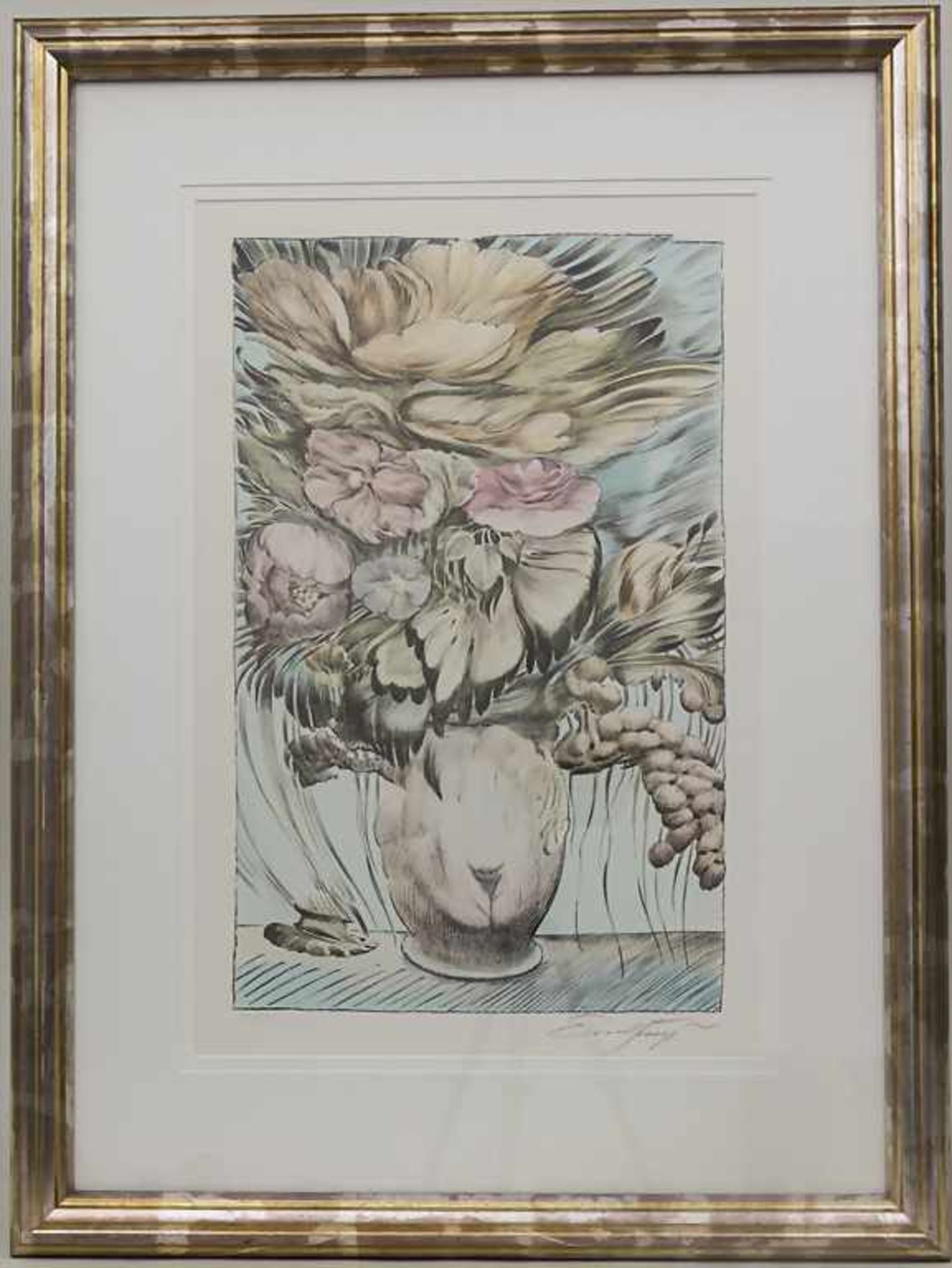 Ernst Fuchs (1930-2015), 'Blumen in Vase' / 'Flowers in a vase' Technik: Lithografie auf Papier ( - Bild 3 aus 3