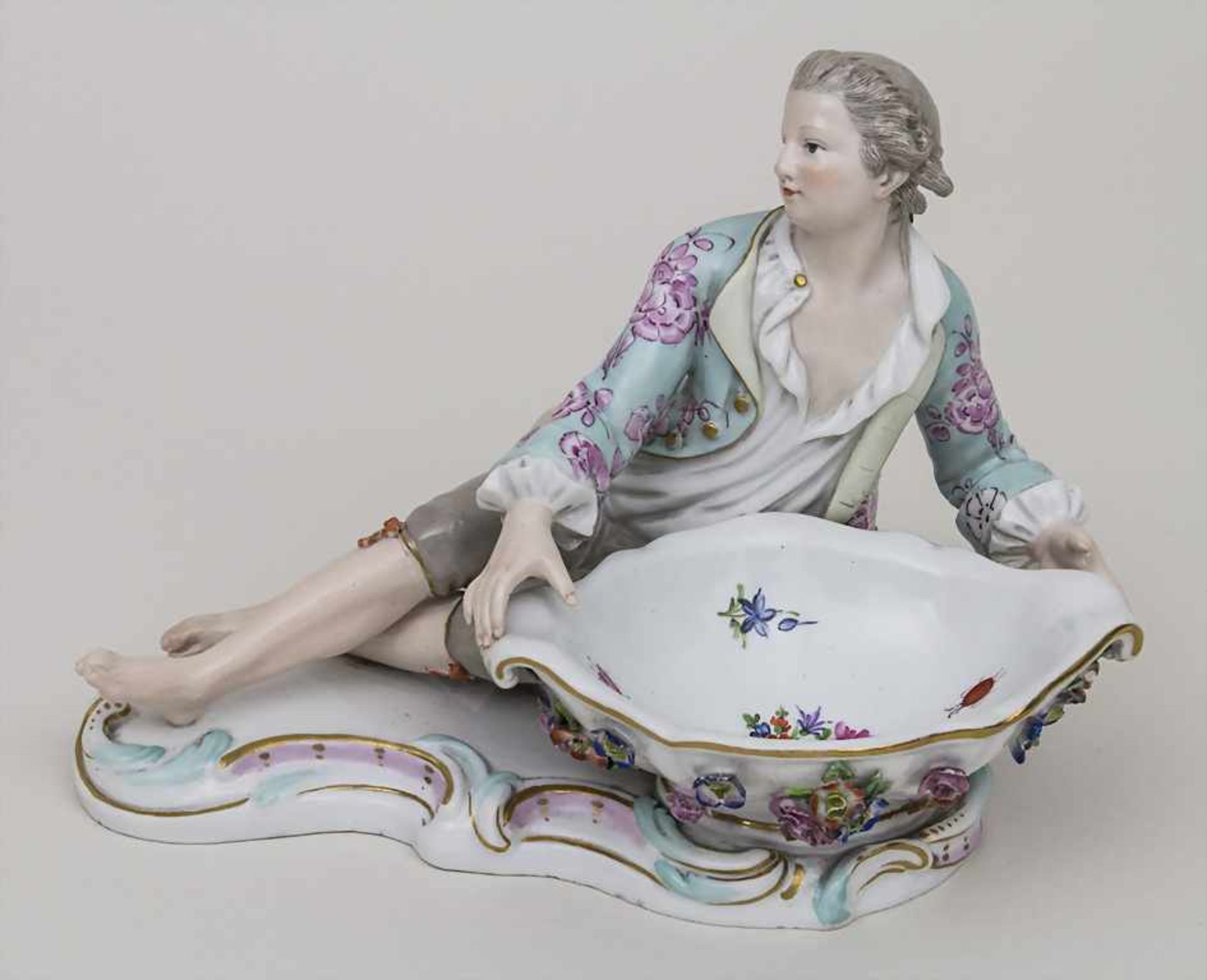 Figurenschale 'Kavalier' / A figural bowl 'cavalier', Meissen, 1860-1924 Material: Porzellan, - Bild 3 aus 4