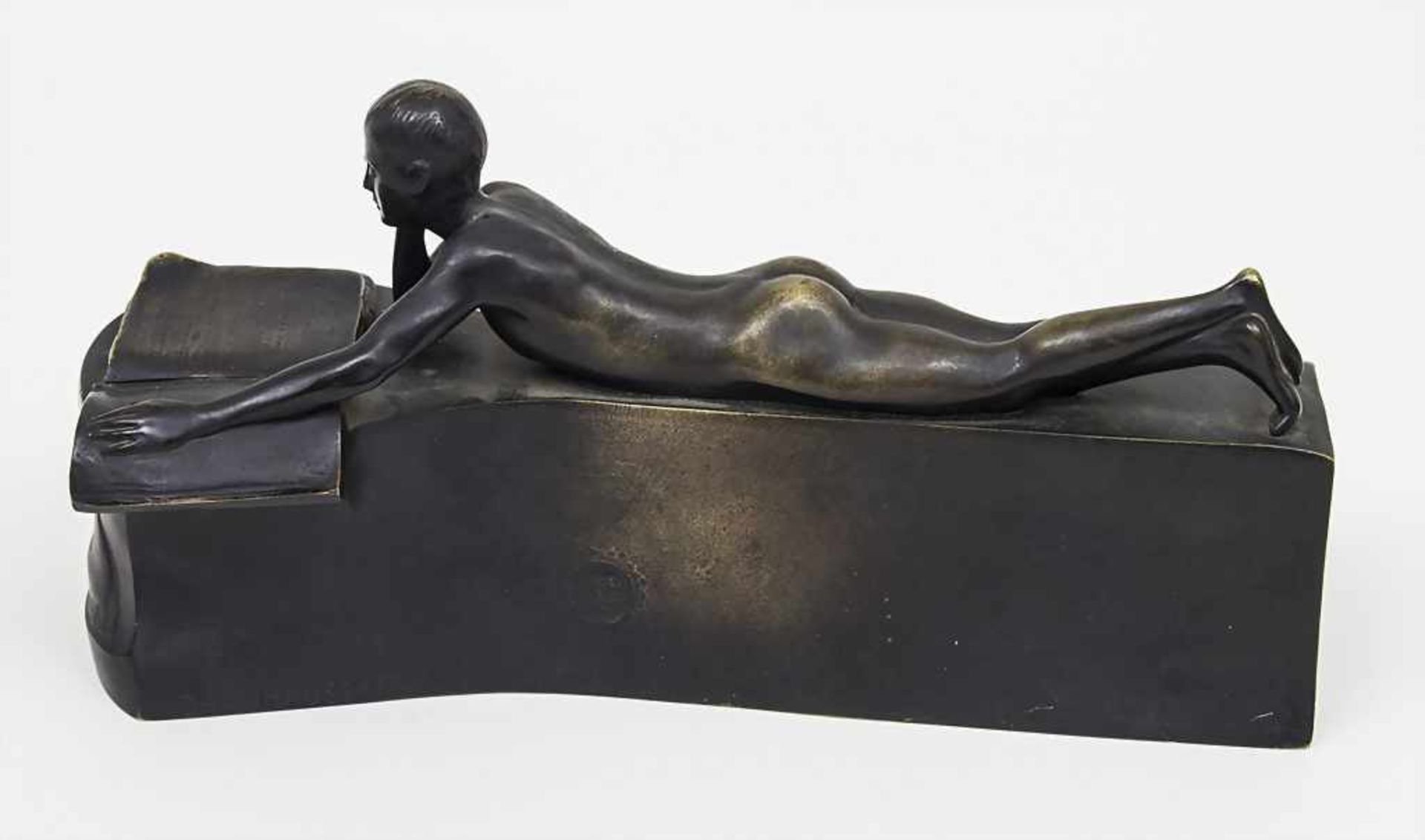 Jugendstil Tintenzeug / An ink set, Johan Eduard Dannhäuser, Berlin, um 1900 Material: Bronze - Bild 3 aus 7