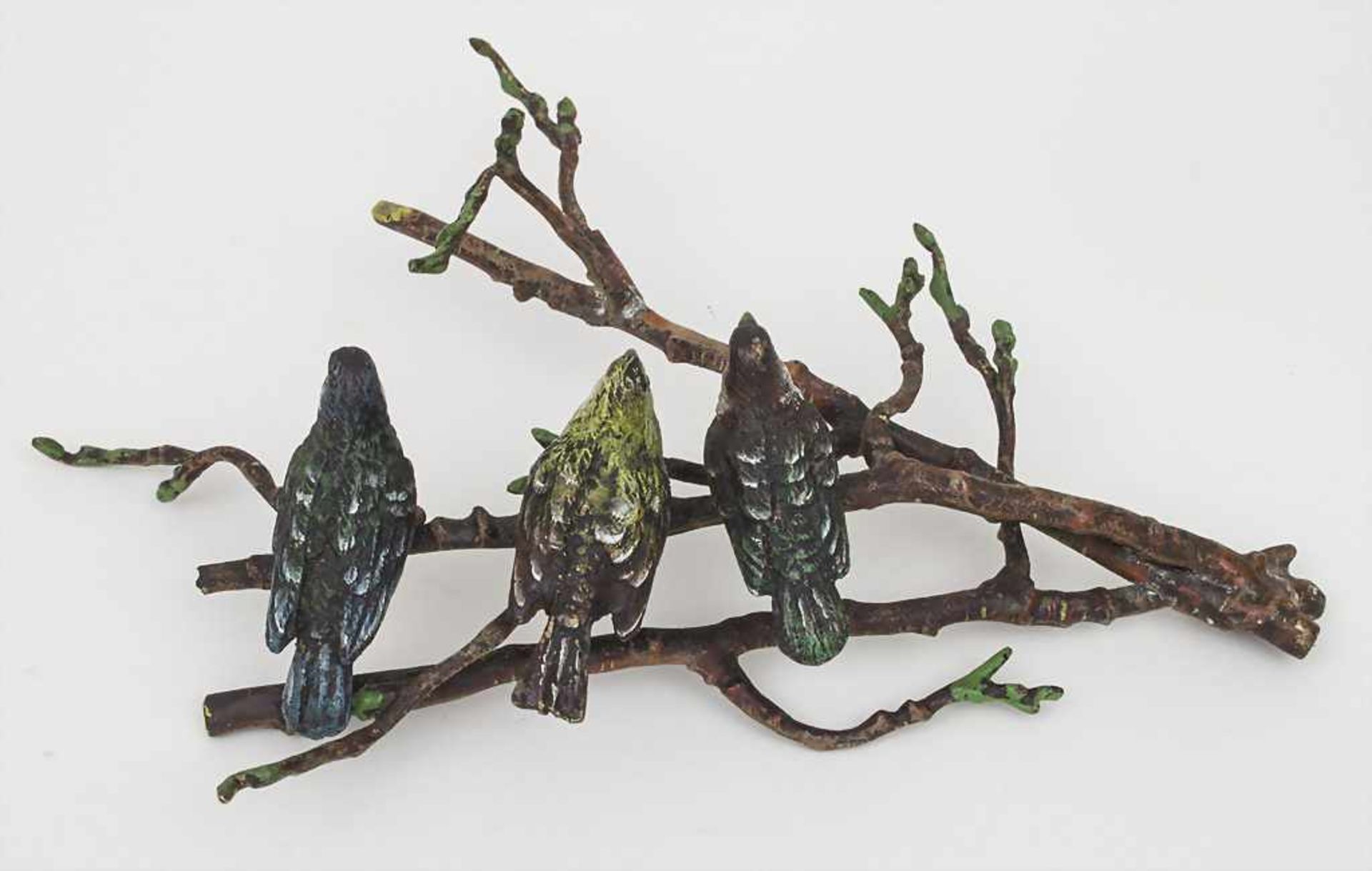 Tierfigurengruppe 'Vögel' / An animal figural group 'birds', Wiener Bronze, um 1910 Material: - Bild 2 aus 2