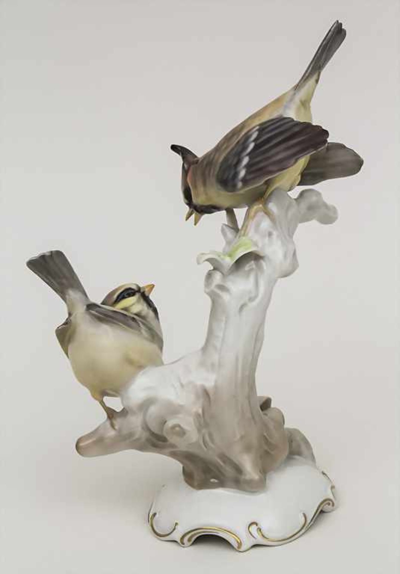 Tierfigurengruppe 'Vogelpaar' / An animal figural group 'birds', Hutschenreuther, 1970-85 - Bild 2 aus 4