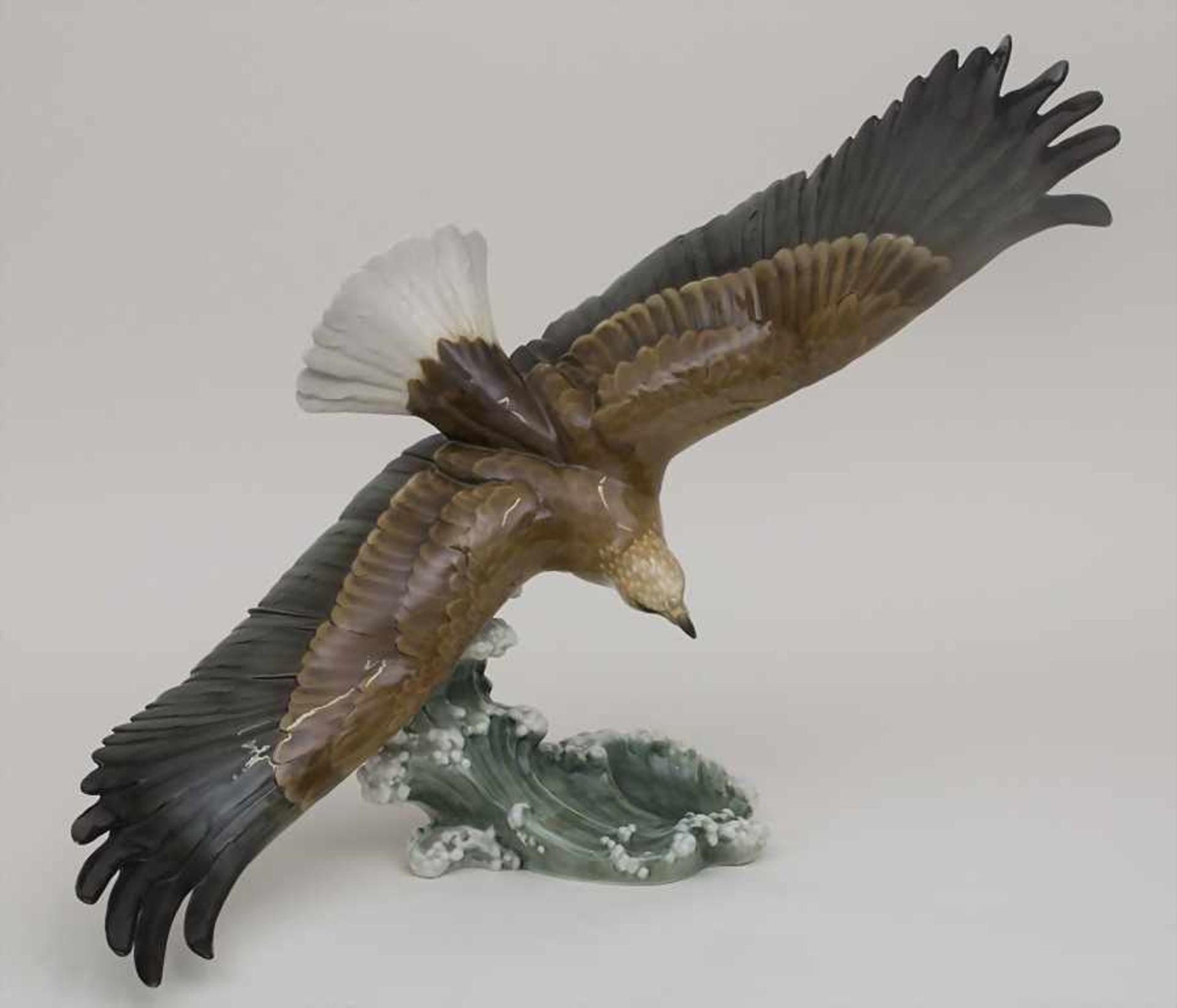 Seeadler über einer Welle / A sea eagle above a wave, Hans Achtziger für Hutschenreuther Material: