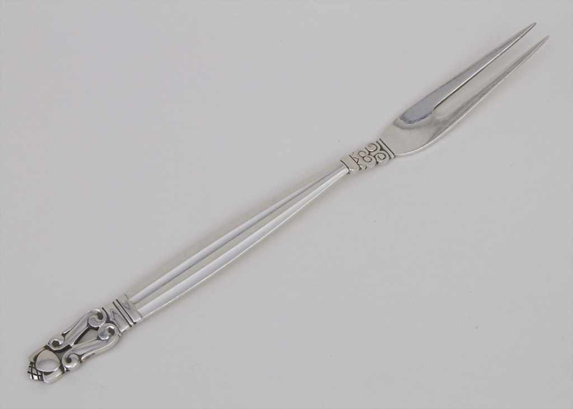 Aufschnittgabel 'Acorn' / A fork for cold cuts 'Acorn', Georg Jensen, Kopenhagen, nach 1945