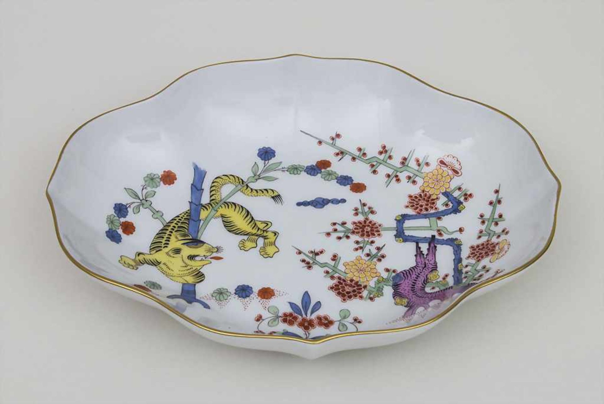 Schale 'Gelber Tiger' / A small bowl 'yellow tiger', Meissen, 20. Jh. Material: Porzellan, polychrom