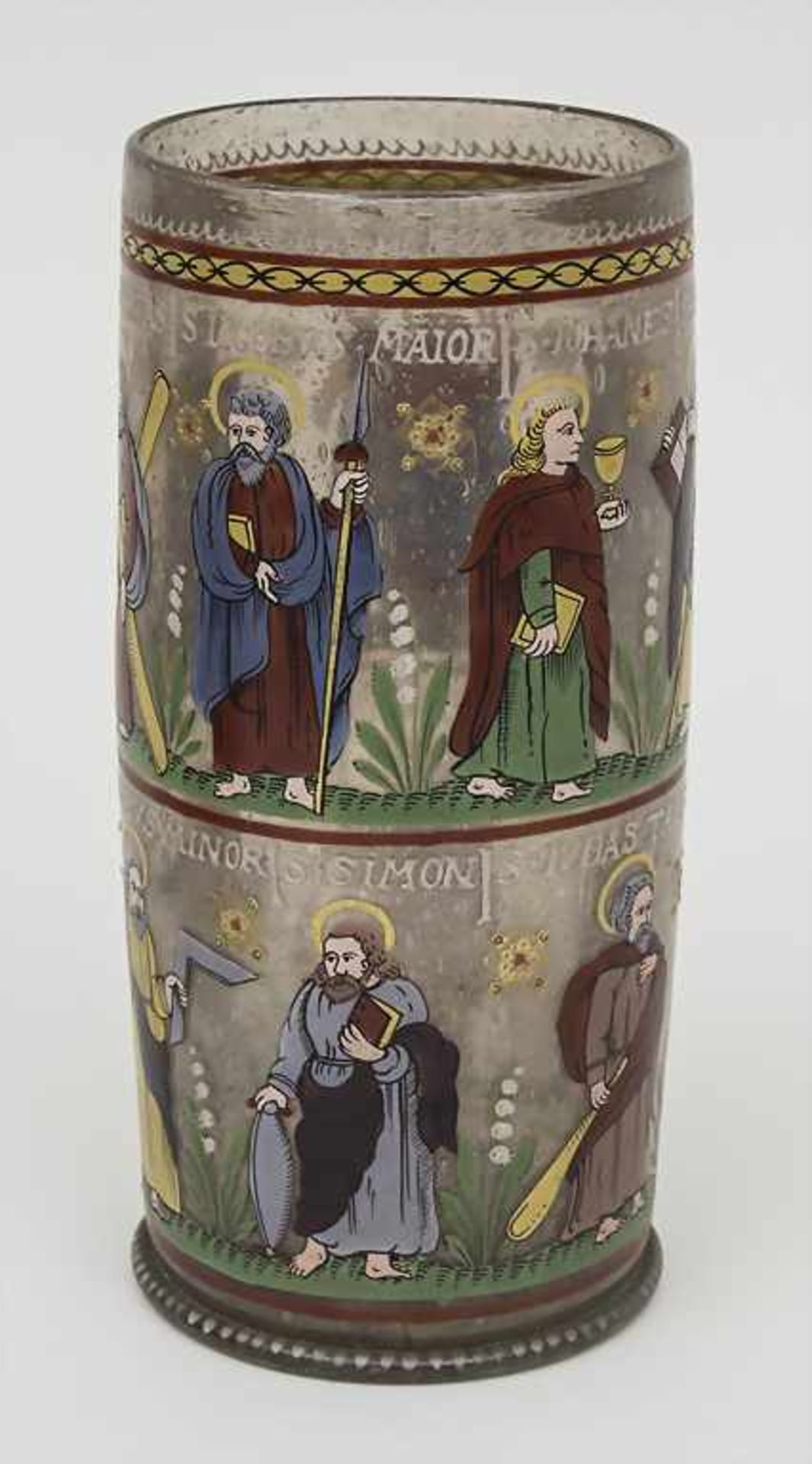 Humpen 'Christus mit 12 Aposteln' / A large beaker 'Christ and 12 apostels', 17./18. Jh. Material: - Bild 4 aus 5