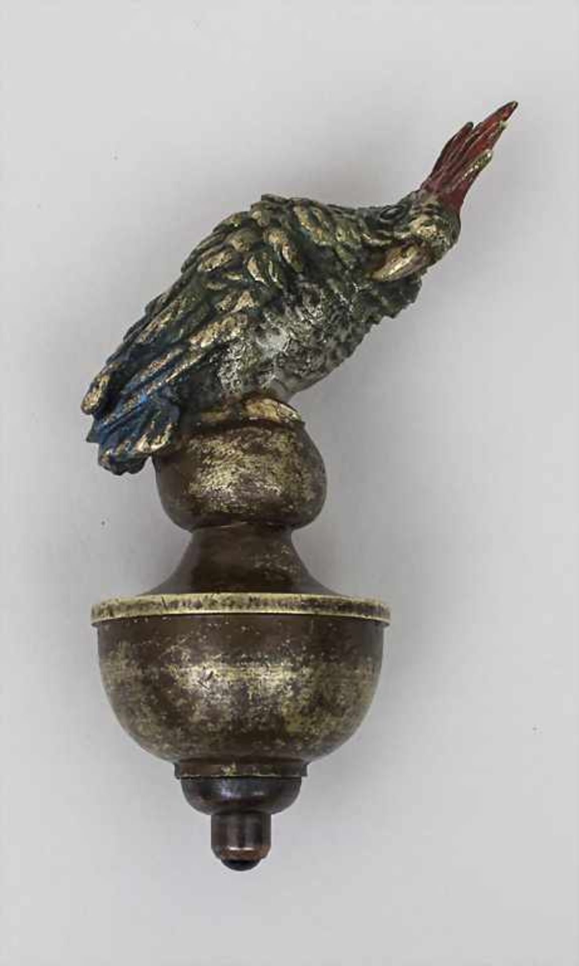 Jugendstil Bronze Hängeklingel mit Kakadu / A bronze Art Nouveau bell with a cockatoo, wohl Wiener