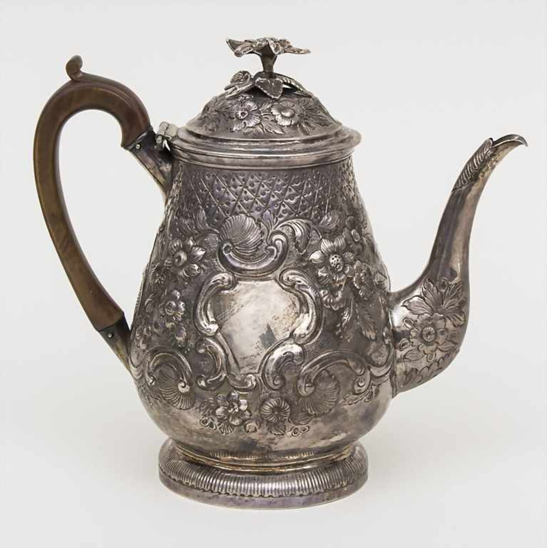 Frühe Teekanne / An early tea pot, London, 1719 Material: Silber 958,Punzierung: Britannia (in - Bild 2 aus 4