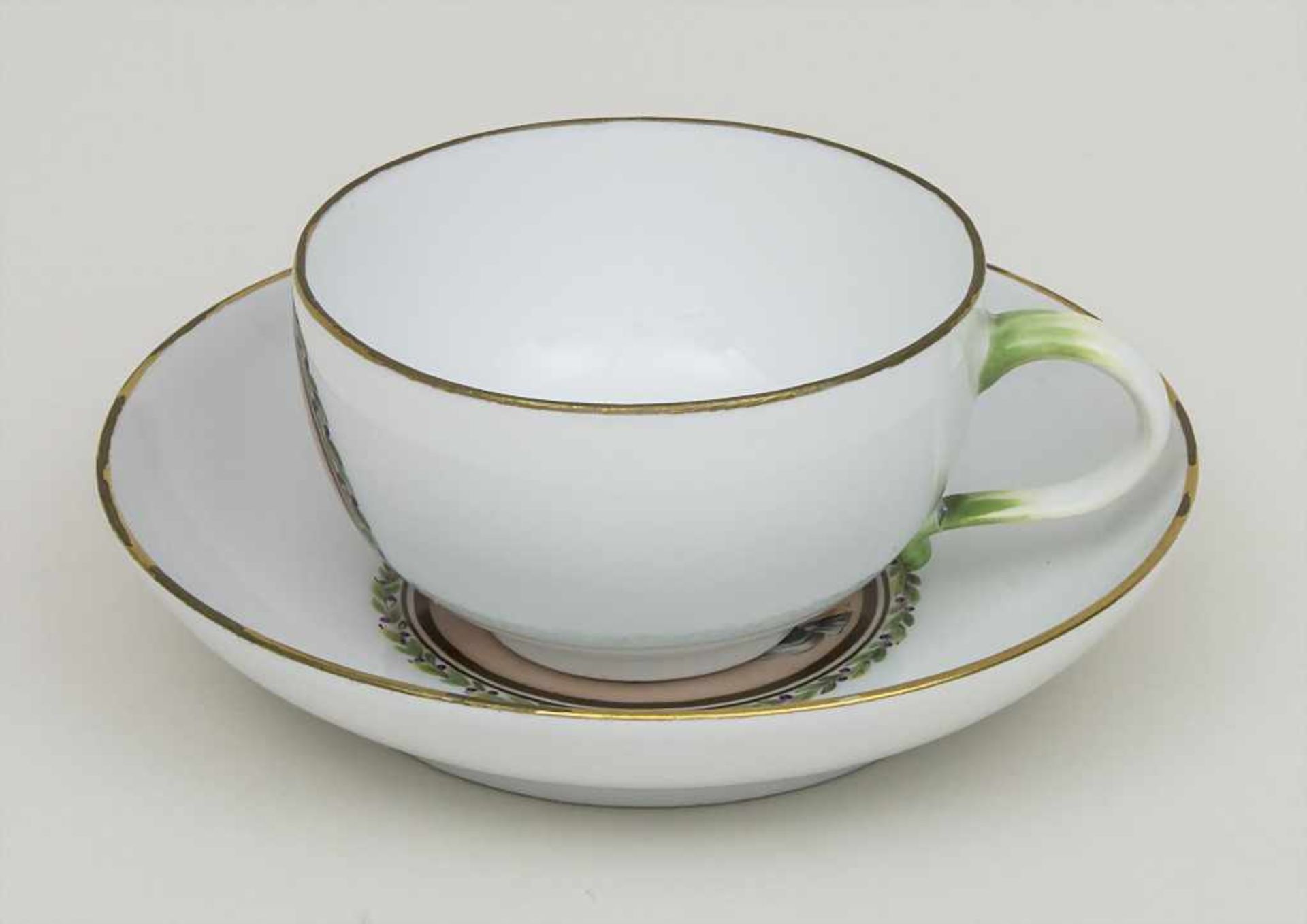 Tasse und UT mit Philosophen / A portrait cup and saucer with 2 philosophers, Meissen, letztes - Bild 2 aus 3