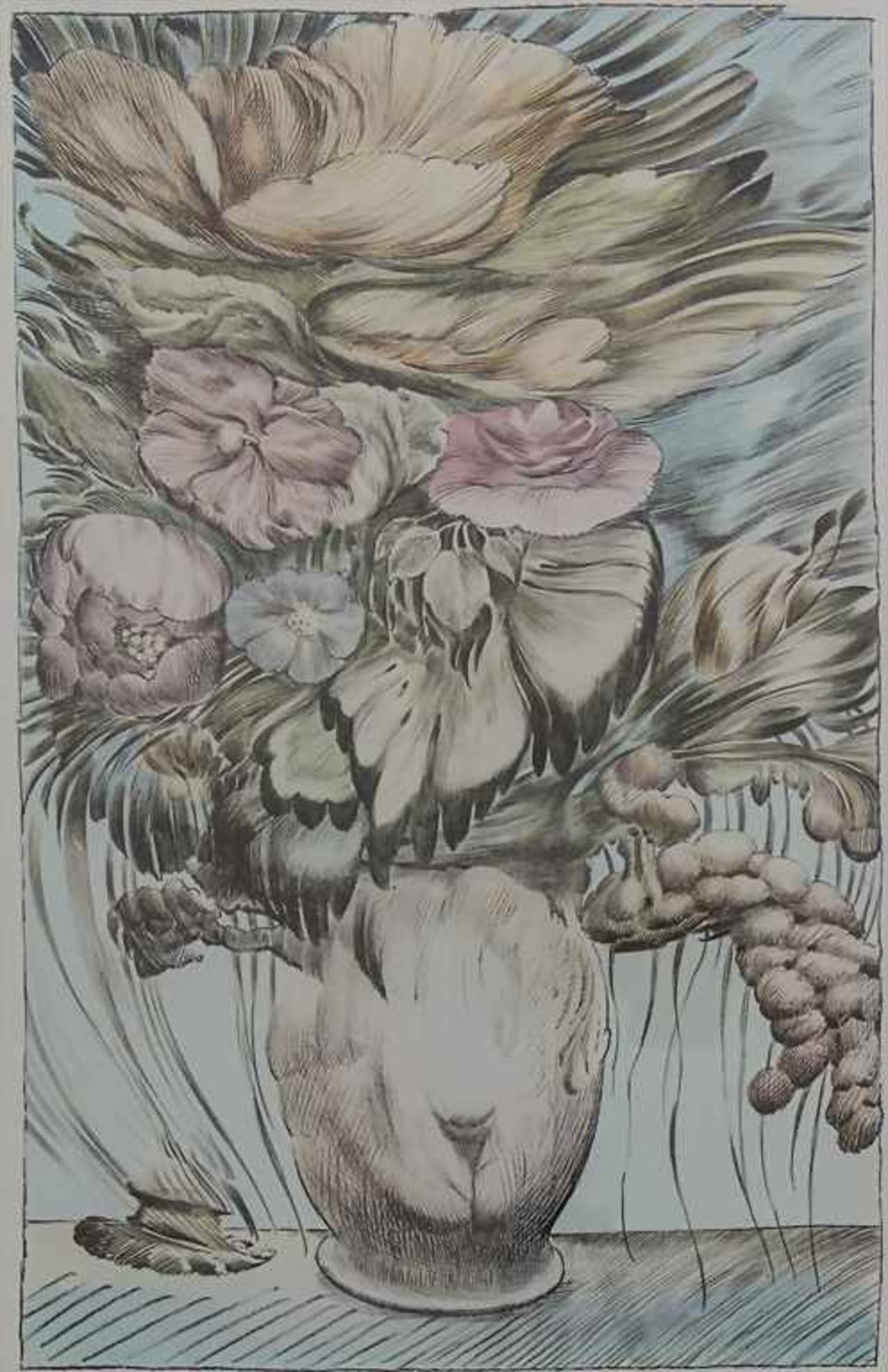 Ernst Fuchs (1930-2015), 'Blumen in Vase' / 'Flowers in a vase' Technik: Lithografie auf Papier (