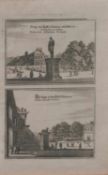 Kupferstiche (Kupferstecher des 19. Jh.) "Prosp. desz Hofs de Fontaine, wie solcher in dem Garten an