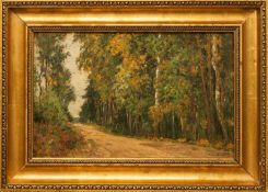 Kurt Grohn (Landschaftsmaler d. 1. Hälfte d. 20. Jh.) Herbststimmung Öl/ Malpappe, 30 x 41 cm, ger.,