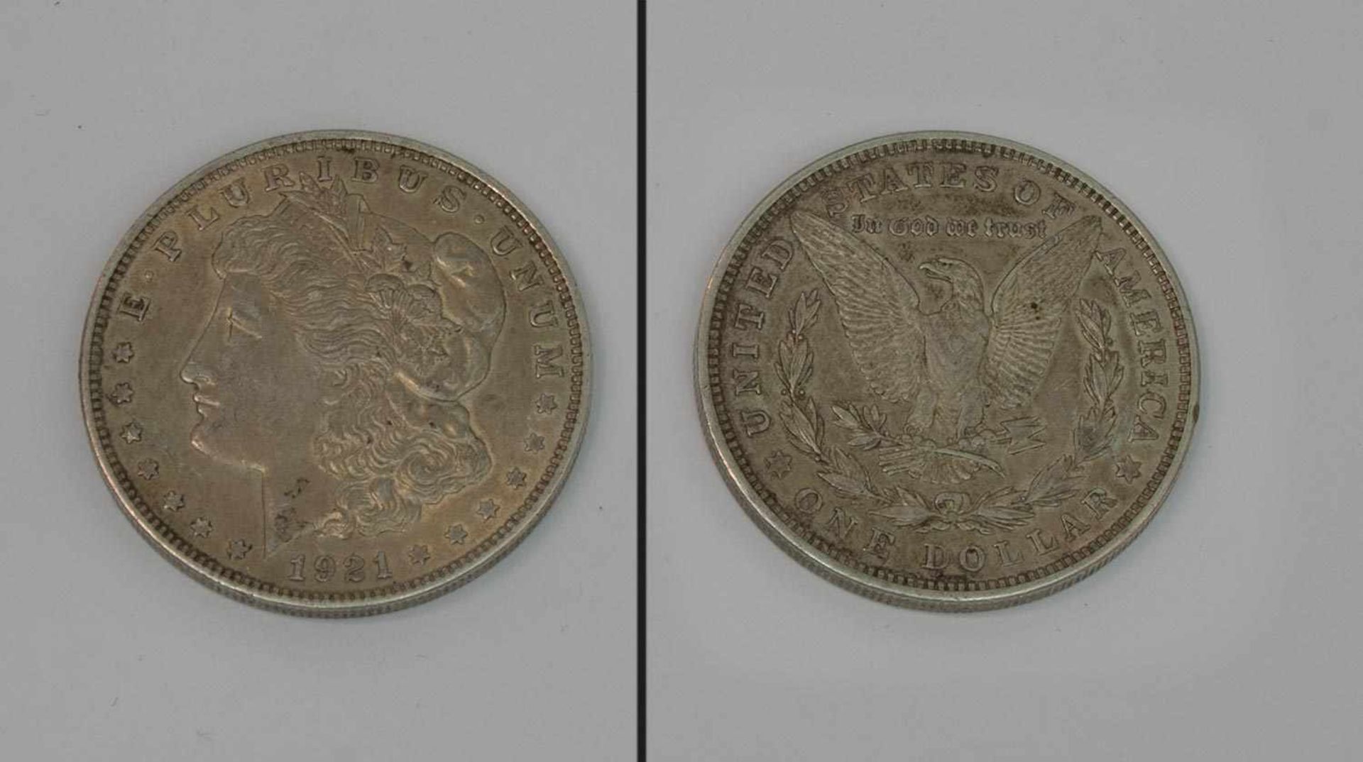 1 Dollar USA 1921, Morgan Dollar, Silber