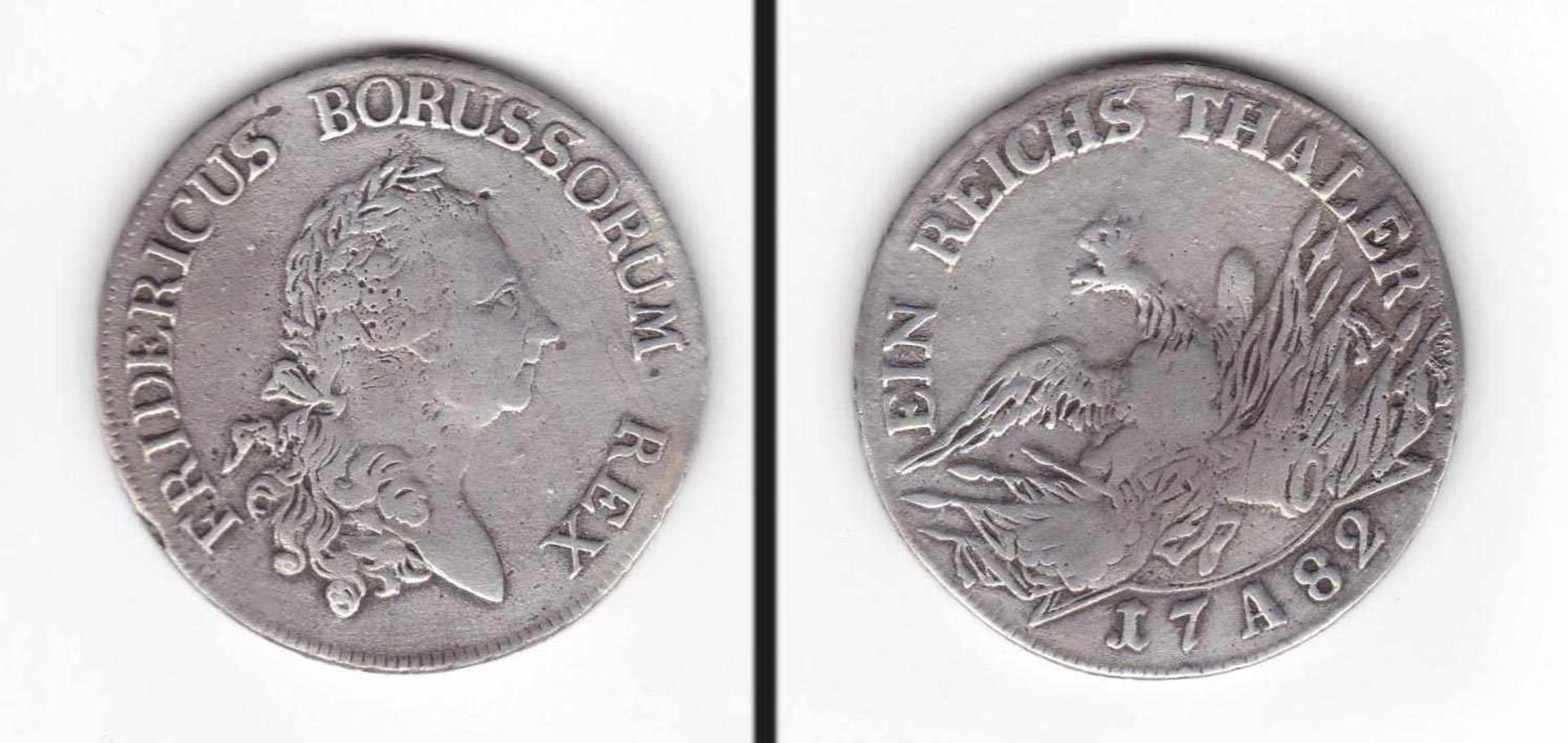 1 Reichsthaler Preussen 1782 A, Friedrich II. (der Große), Silber