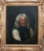 Unbekannt (Portraitmaler zur Mitte des 18. Jh.) Portrait eines älteren Herrn Öl/LW, 72 x 60 cm,
