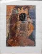 Margret Wehrsig (Künstlerin des 20. Jh.) Die Schwarzen Madonna Acryl auf Papier, 68 x 48,5 cm,