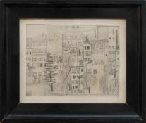 Unbekannt (Expressionist der 1920er Jahre) Innenstadt Bleistiftskizze, 15 x 20 cm, ger., unsigniert