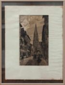 Unbekannt (Maler, Grafiker und Zeichner des 19. Jh.) Blick durch die Buschstraße auf den Dom (