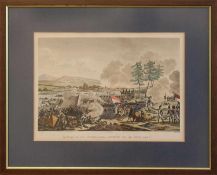 Altcolorierter Stich "Bataille de Friedland, Livrèe Le 14. Juin 1807", (Napoleons Sieg über die