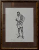 U. Kimun (Künstler der Seychellen des 20. Jh.)Afriker beim GeldzählenOriginal Lithografie, 30 x 23,5
