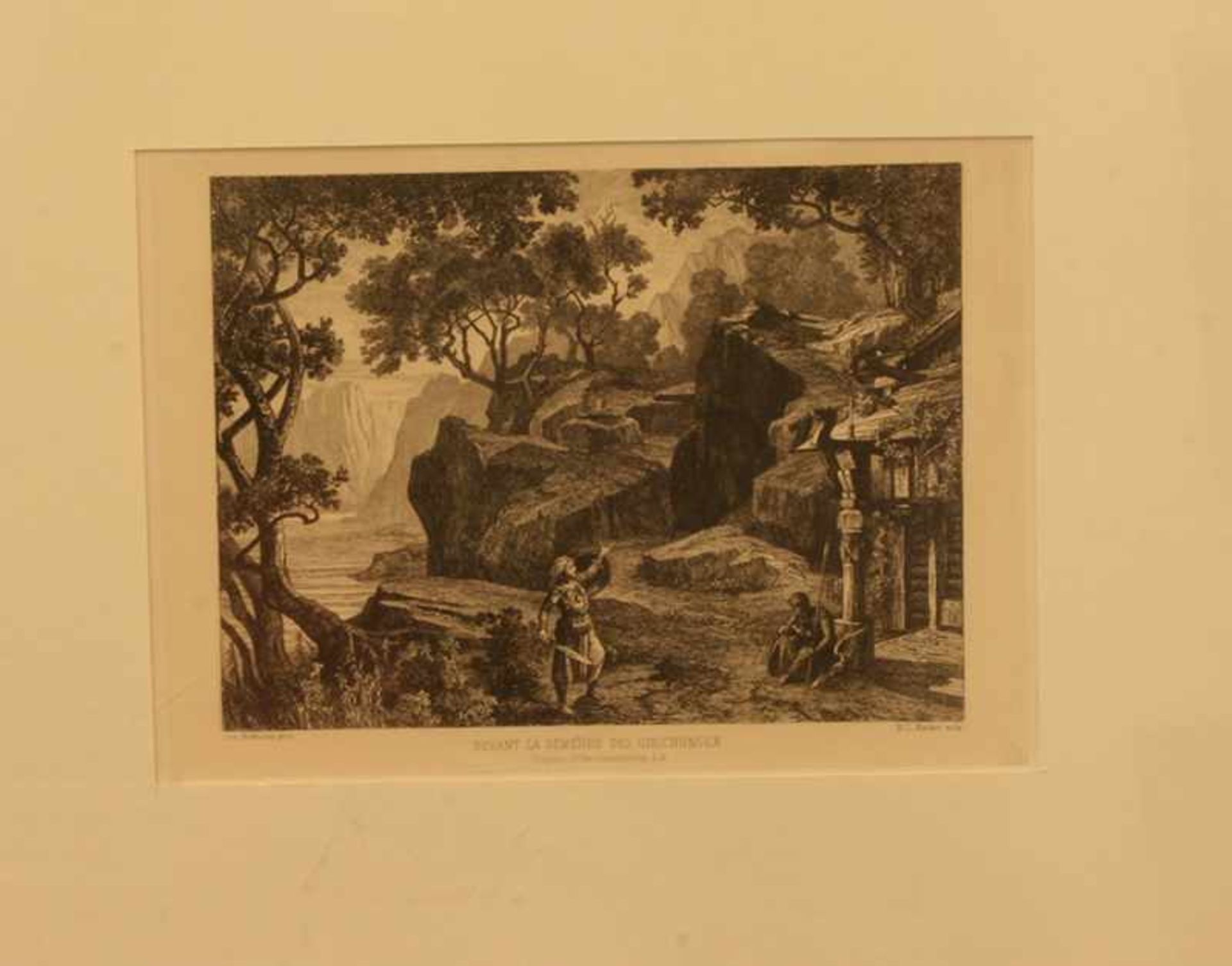 Jos. Hoffmann (Radierer u. Zeichner des 19. Jh.)Devant La Demeure des GibichungenRadierung, 13 x