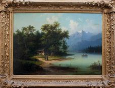 Brügner Carl Heinrich Cölestin (Berlin 1824 - 1887 ebenda, romantischer Landschaftsmaler i.d. Art d.