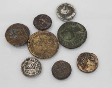 Lot antike Münzen, 8 Stück, unbestimmt