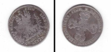 20 Kreuzer Frankfurt 1764, Silber