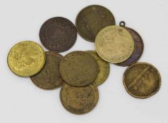 Lot Münzen u. Medaillen, 10 Stück, unbestimmt