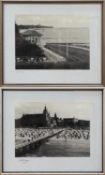 2 Fotografien Kolberg um 1930er Jahre, Freiluftfotografie, 17,5 x 23,5 cm, gerahmt,