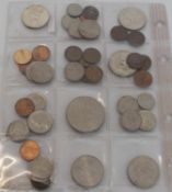 Posten Münzen USA, 40 Münzen, 1 Cent - 1 Dollar