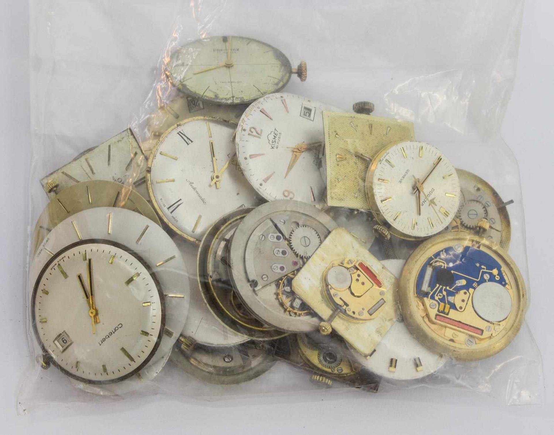 Posten Uhrwerke für Bastler, Herrenarmbanduhrwerke, 23 Stück