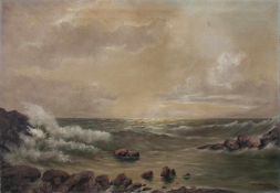 Eugen von Ottenfeld (1874 - 1947, Landschafts- u. Marinemaler d. 1. Hälfte d. 20. Jh.)Seestück bei