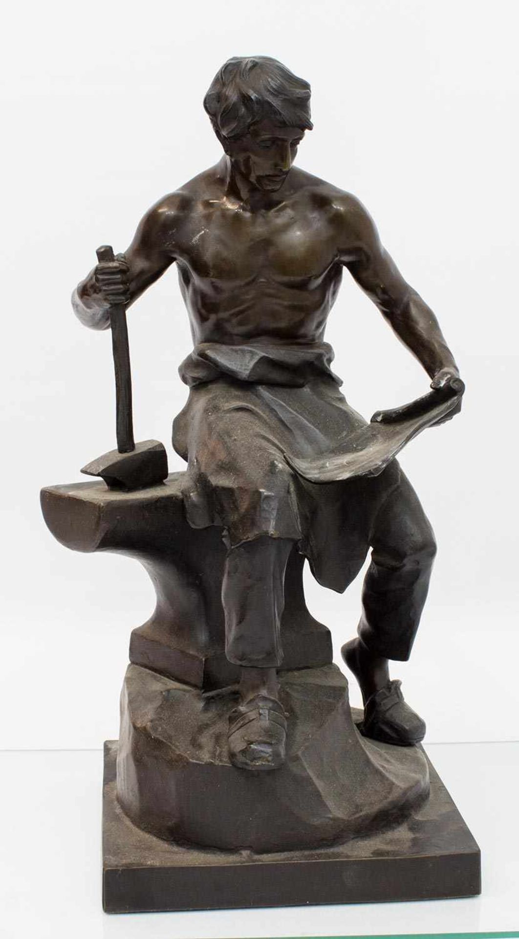 Jean Malin (1865 - 1926, französischer Bildhauer der 1. Hälfte d. 20. Jh.)SchmiedBronze, H. 45 cm,