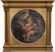 Paphael Santi (nach) (Urbino 1483 - 1520 Rom, Maler der italienischen Renaissance)Madonna della