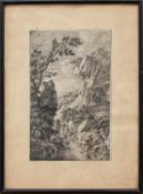 Monogrammist FB (Radierer u. Zeichner d. 18. Jh.)2 Männer am FlußOriginal Radierung, 23 x 14 cm,