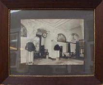Jugendstilinterieur Foto der Eingangshalle einer Jugendstilvilla um 1900, 26 x 37 cm (Bildgröße), im