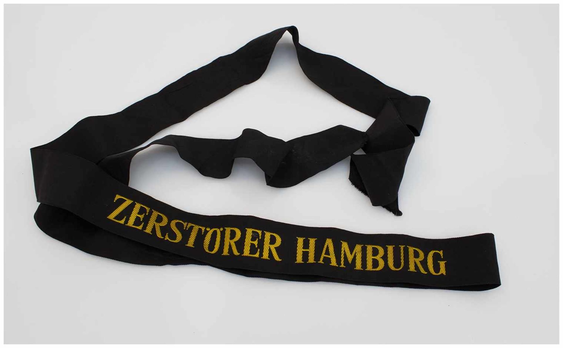 Mützenband BW, "Zerstörer Hamburg", im Dienst 1964-1994