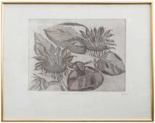 Christel Kruse (Landschaftsmalerin u. Grafikerin des 20. Jh.) Verbrannte Sonnenblumen Original