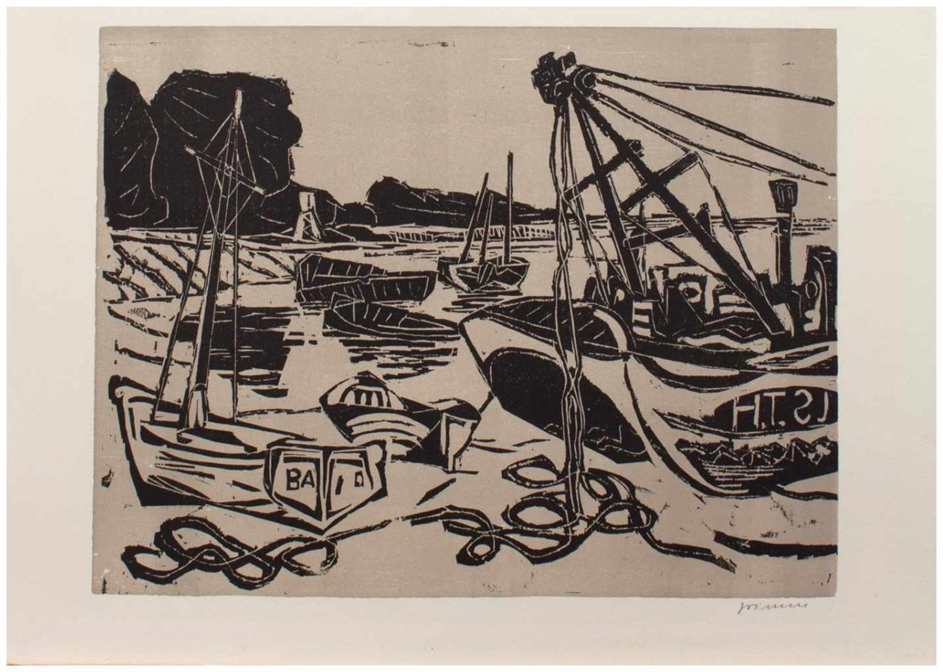 Wilhelm Grimm (Eberstadt 1904 - 1986 Hamburg, deutscher Maler u. Grafiker, Std. a.d. Werkkunstschule