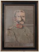 Paul von Hindenburg Brustportrait als Generaloberst (1914), Webbild, gerahmt, 65 x 45 cm