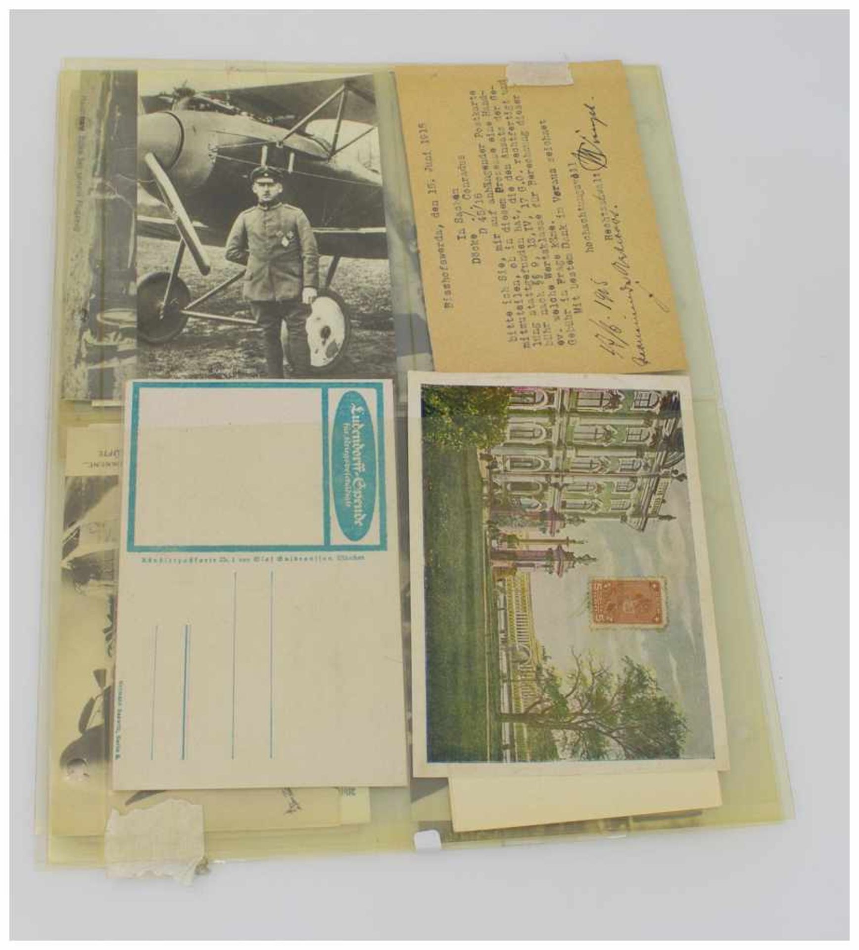 Lot Feldpostkarten, I. WK, vorwiegend Flieger, 16 Stück