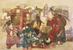 Alfred Hesse (Schmiedeberg 1904 - 1988 Dresden, deutscher Maler, Grafiker u. Gestalter, Std. a.d. AK