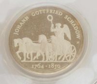 10 Mark DDR 1989, Johann Gottfried Schadow, Silber, PP (3000 Exe.)