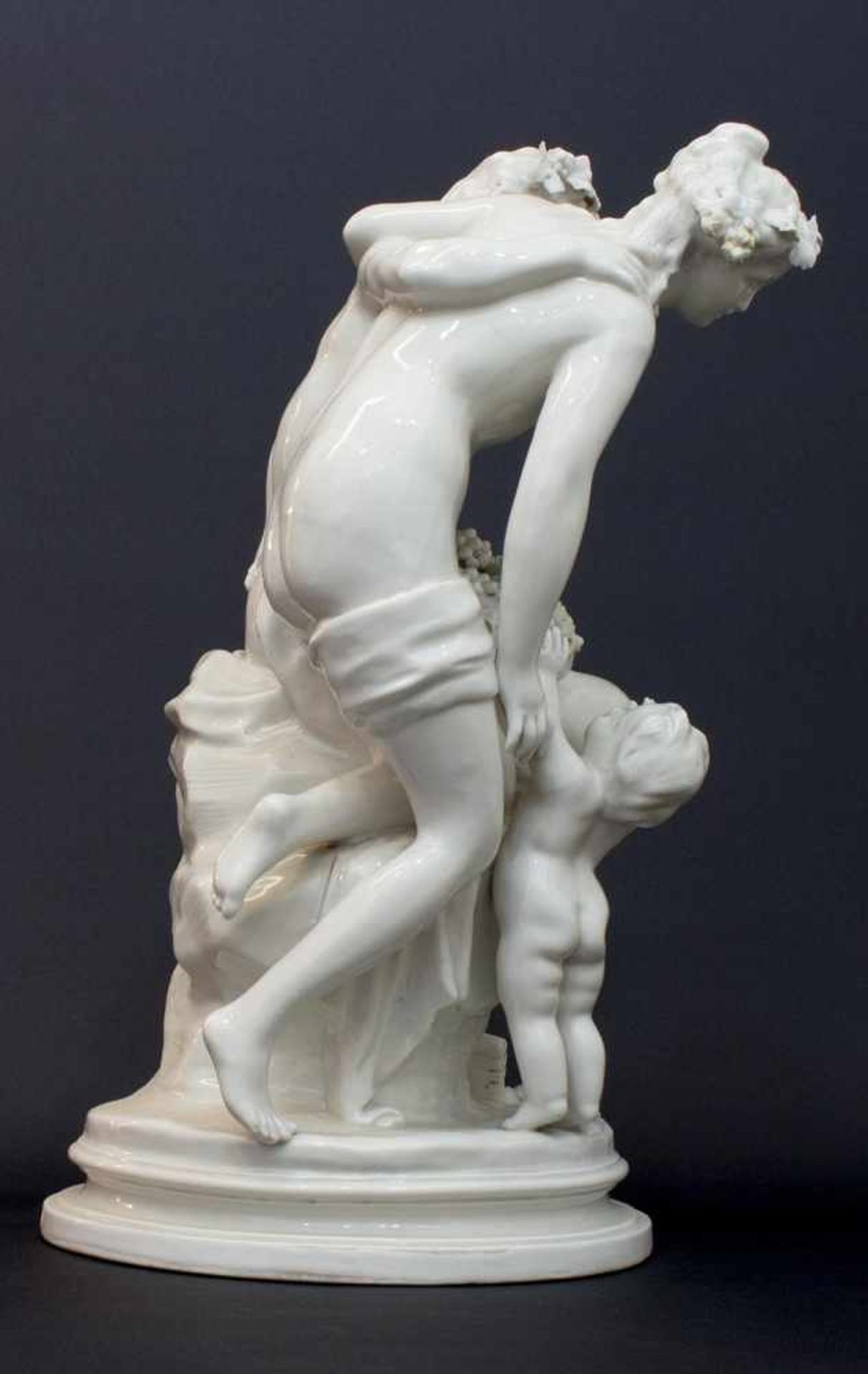 Pan mit Nymphe wohl Società Ceramica Richard-Ginori Ende 18. Jh., Pan verführt eine Nymphe, - Bild 4 aus 4