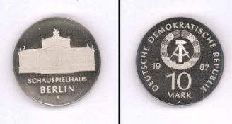 10 Mark DDR 1987, Schauspielhaus Berlin, PP