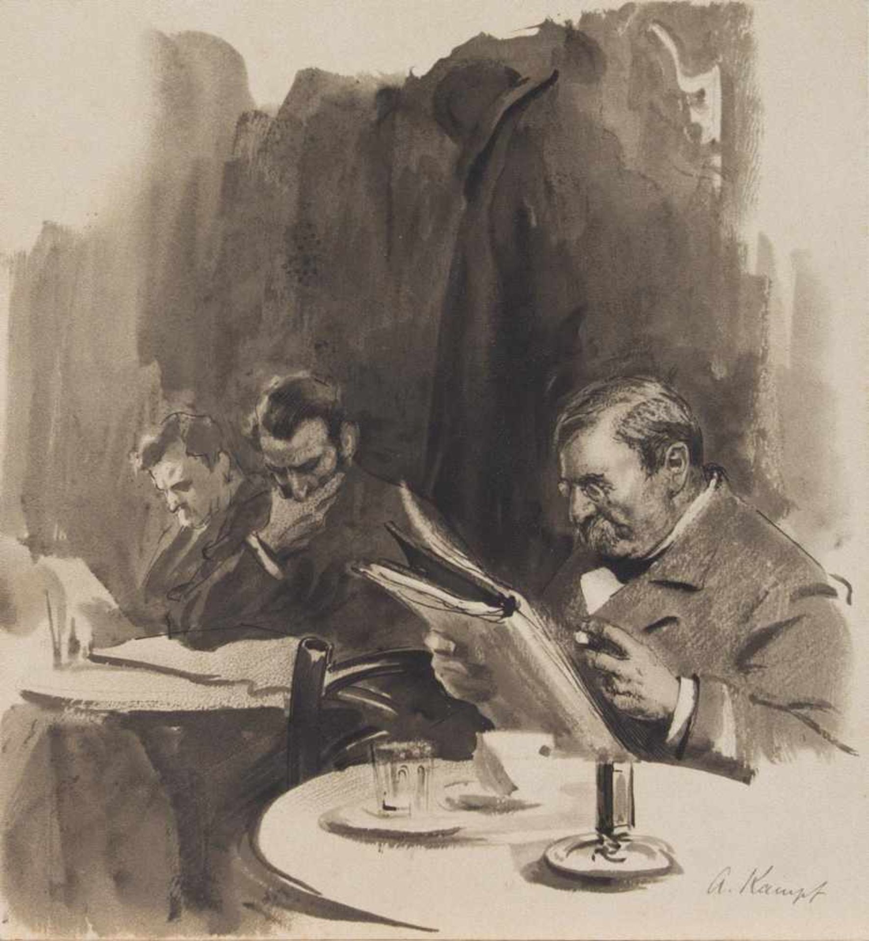 Arthur Kampf (Aachen 1864 - 1950 Castrop Rauxel, deutscher Maler, Zeichner u. Grafiker, Std. a.d.