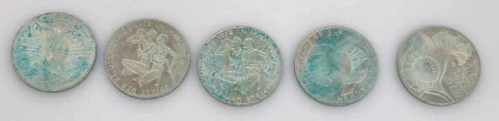 5 x 10 DM Bundesrepublik, Olympiade 1972, Silber