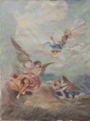Unbekannt (Maler der 1930er Jahre) Musizierende Engel Öl/ Leinwand (mehrere Hinterlegungen), 99,5